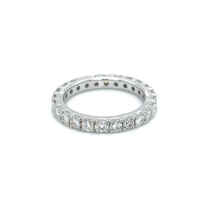 1.45cttw Split Prong Charles & Colvard Forever Brilliant Moissanite 14K White Gold Eternity Band