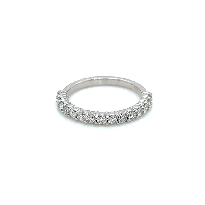 0.45cttw Shared Prong Charles & Colvard Moissanite 14K White Gold Band